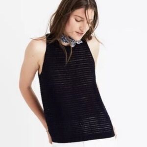 Madewell Camila Crocheted tank top Sweater sleeveless Knit Vest XSmall